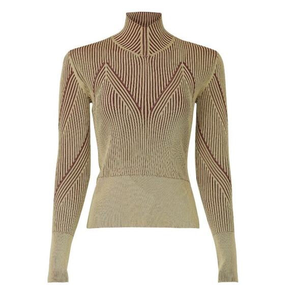 AKNVAS Lenox Ribbed Knit Turtleneck Sweater Top - Picture 1 of 6
